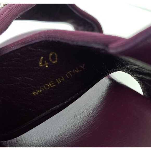 Prada Jeweled Sport Sandal Purple Fabric Crystal Platform Womens EUR 40/US 10 - Picture 6 of 11